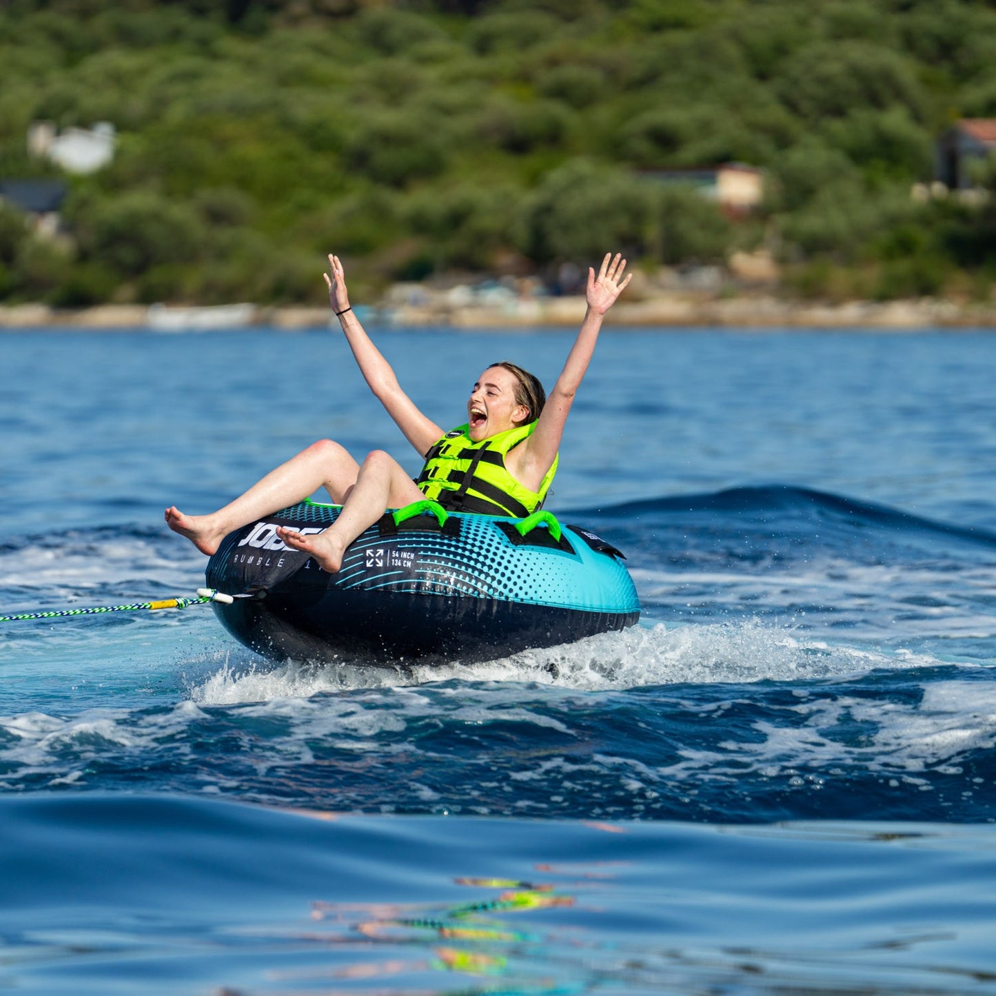 Jobe Rumble Towable 1P Teal ランブル トーイングチューブ 1人乗り ティール 230126001